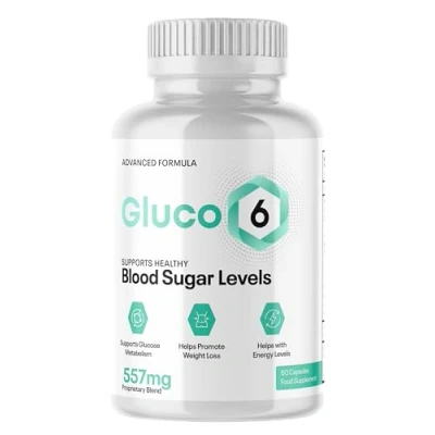 Image of Gluco 6 Advanced Formula Supports Healthy Blood Sugar Levels One Month Supply 60 Capsules Vegan