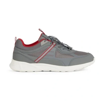 Image of Geox Men&#039;s U Sanzio A Sneaker, Dk Stone Red, 7 UK