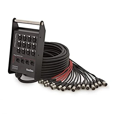 Image of SubZero 16 Channel XLR Stage Box 12 In / 4 Out 25m Length
