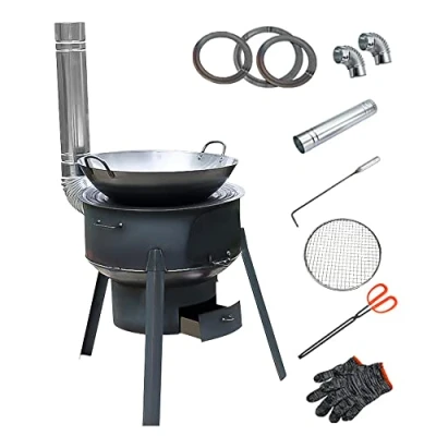 Image of Camping Wood stove,Portable Detachable Burning Stove Stable for Outdoor Cooking Hiking Traveling Picnic