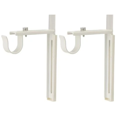 Image of Ikea Curtain Rod Holder Bracket Wall/Ceiling Set of 2 Steel White