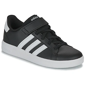 Image of adidas Unisex Kids Grand Court Trainers, Core Black/Ftwr White/Core Black, 12.5 UK