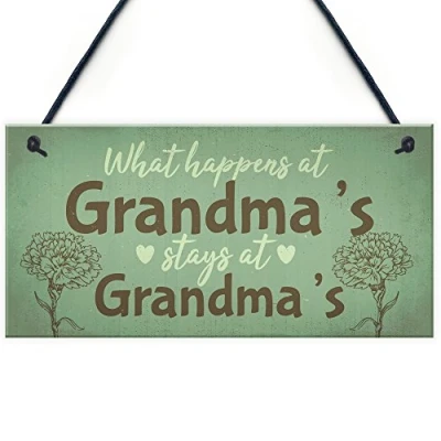 Image of RED OCEAN Grandma Gifts For Nan Nanny Hanging Plaque Garden Sign Kitchen Birthday Gift