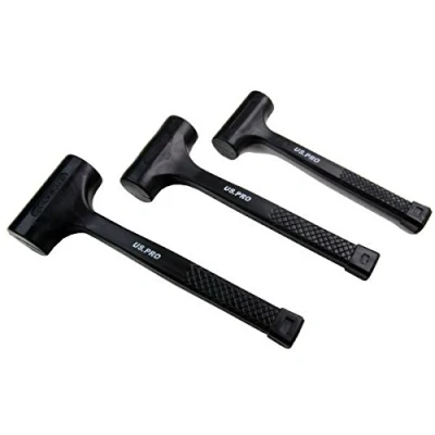 Image of US PRO 1664 3pc Rubber mallets Hammers, Black