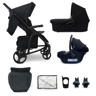 Image of My Babiie Dani Dyer iSize Travel System MB200i Black Leopard