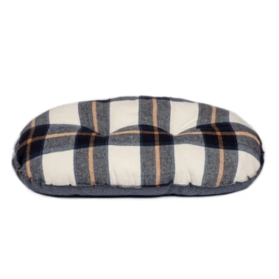 Image of Danish Design Navy Bowmore Brushed Check Dog/Puppy Quilted Mattress Small 21in
