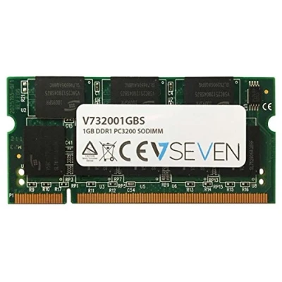 Image of V7 V732001GBS 1GB DDR1 PC3200 400mhz 2.5V SO DIMM Notebook Memory Module V732001GBS,Green