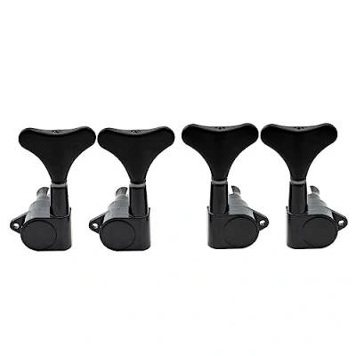 Image of Musiclily 2R2L Sealed Bass Tuners Tuning Pegs Keys Machine Heads Set for 4 String Electric Bass, Black