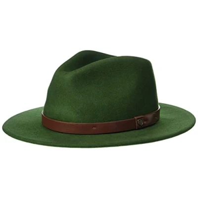 Image of BRIXTON Hats Messer Wool Felt Fedora Hat Forest M