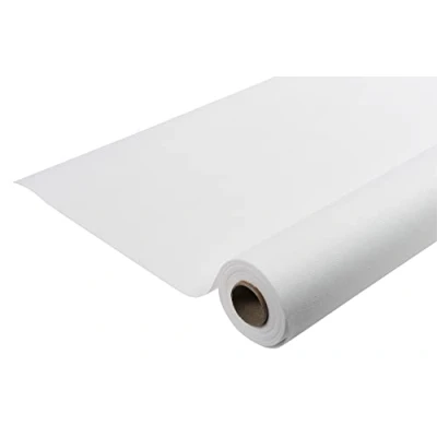 Image of Disposable spun bound non woven tablecloth Roll 10 M long X 1.20 wide Tear proof, water repellent and wipe able material white