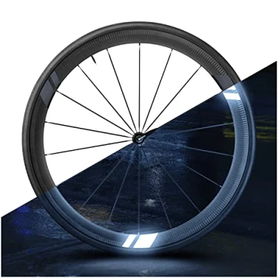 Image of Luxshield Bicycle Reflector Stickers Flash Arrow Set of 12 for High Profile Rim Complementary to Spoke Reflectors Foil