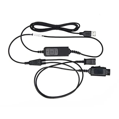 Image of Project Telecom QD to USB A &amp; C Headset Y Training Lead BL 11 USB+P For Training, Supervising Coaching
