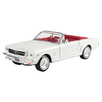 Image of OPO 10 Miniature car reproduced at 1/24 scale compatible for Ford Mustang convertible 1964 James Bond Goldfinger Collection Motormax 79852