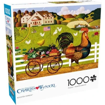 Image of Buffalo Games Charles Wysocki Rooster Express 1000 Piece Jigsaw Puzzle
