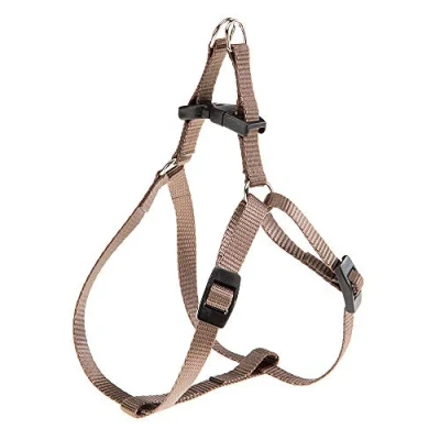 Image of Ferplast Small Dog Harness Easy XS, Adjustable Cat Harness, to Wear, 33 46 cm. Brown