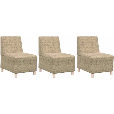 Image of vidaXL Sofa Chair 3 pcs Light Grey 55 cm Faux suede leather