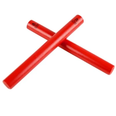 Image of A Star Red Wood Claves, 20cm 2Pcs/Pair Handheld Rhythm Sticks, Wooden Percussion Instrument