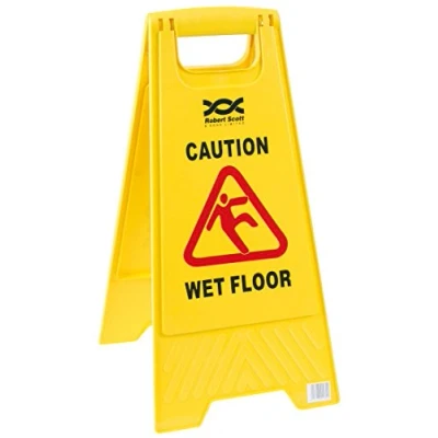 Image of Caution Wet Floor / Cleaning In Progress Sign NWSAE