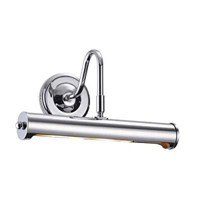 Image of Modern Polished Silver Chrome Swan Neck Adjustable Picture Light LED Compatible (12&#039;)