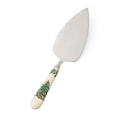 Image of Portmeirion Home &amp; Gifts XT1104 X Spode Christmas Tree Cake Server Slice Single, Stainless Steel, Multi Colour