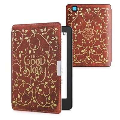 Image of kwmobile Case Compatible with Kobo Aura Edition 2 eReader Cover Good Story Yellow/Orange/Red