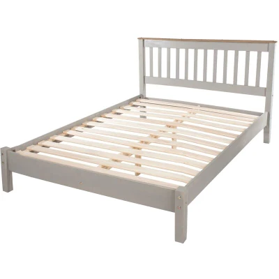 Image of Core Products Corona Grey 4&#039;6&quot; Slatted Lowend Bedstead