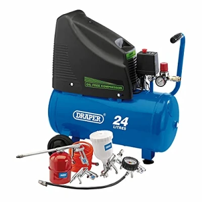 Image of Draper 230V Oil Free Compressor and Air Tool Kit