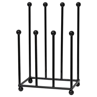 Image of Woodside Morston Steel Wellington Boot Rack/Walking Storage Stand, Indoor &amp; Outdoor, Holds 4 Pairs of Wellies