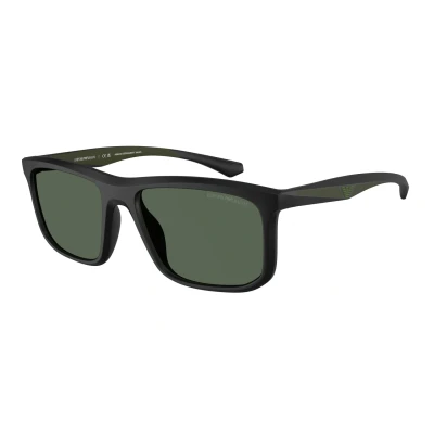 Image of Emporio Armani Sunglasses, Men&#039;s, Size: 57, Matte black