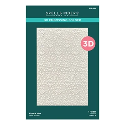 Image of Spellbinders 3D Embossing Folder 5.5&quot;X8.5&quot; Floral &amp; Vine