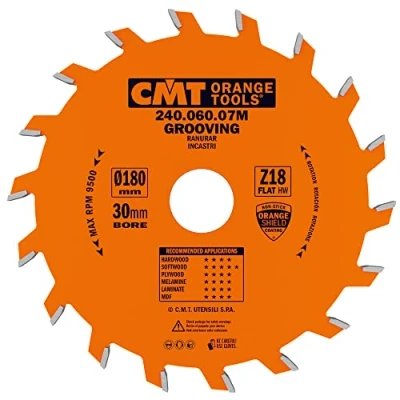 Image of Cmt Orange Tools 240.060.07 M Circular Saw Blade for Straight Groove Cutter 180 x 6 30 Teeth 18