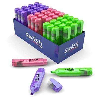 Image of Swash Premium Highlighter Pens 48 Pieces, Marking