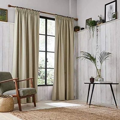 Image of Clarissa Hulse Chroma Lined Curtains Natural, Cotton, 228 x 183 cm