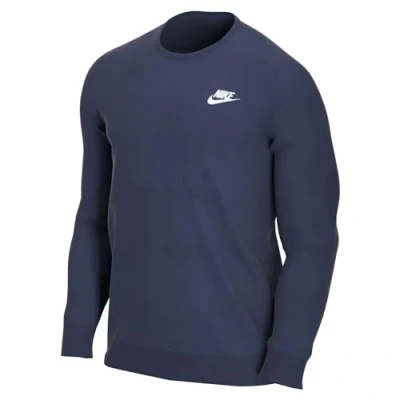 Image of Nike BV2666 M NSW CLUB CRW FT Sweatshirt mens midnight navy/white 2XL