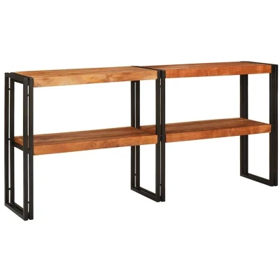Image of vidaXL Console Table 160x33x75 cm Solid Rough Acacia