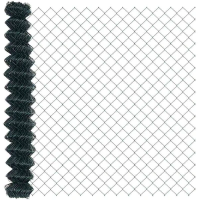 Image of vidaXL Chain Fence Green 1.5 x 10 m Steel