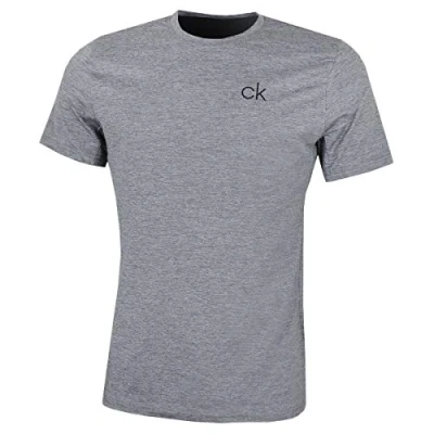 Image of Calvin Klein Mens Newport Tee T Shirt Silver L