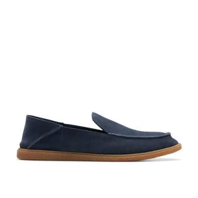 Image of Clarks Men&#039;s Clarkbay Step Loafer Flat, Navy Suede, 7 UK