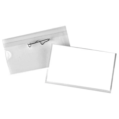 Image of PAVO Premium 40 x 60 mm Visitor Name Badge (Pack of 50)