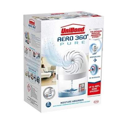 Image of 2 x Moisture Absorber, Ultra Absorbent dehumidifier, Helps to Prevent Condensation, Mould &amp; Musty Smells, refillable Condensation 1 Device incl. Refill tab 450g