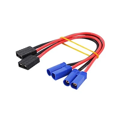 Image of BDHI 2pcs ID Charger Adapter: Traxxas Female to EC5 EC 5 Male TLR LiPo TRX TRA2970 TRA2972(B132 2)