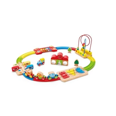 Image of Hape Rainbow Puzzle Railway Kids Toy, Educational Toddler Children’s Train Set, Toy for Toddlers, Develop Key Motor Skills and Promote Hours of Play Ages 18+ Months