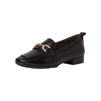Image of Tamaris Comfort Women&#039;s 8 84704 41 Komfortable Mehrweite Bequemschuh Damenschuh mit Kette Alltagsschuhe Business Loafer, Black Nappa, 4 UK
