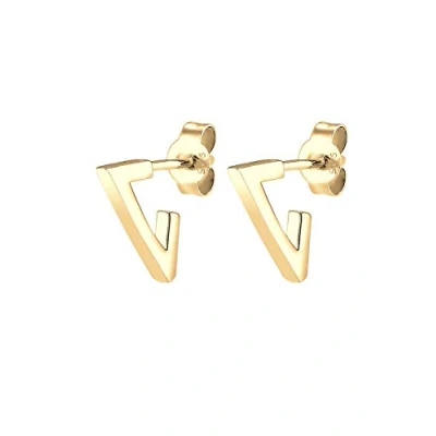 Image of Elli Women Earrings 925 Sterling Gold Plated Silver Palm Tree 0304880416