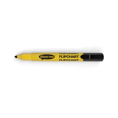 Image of Show Me Flipchart Markers Box of 10 Bullet Tip Black