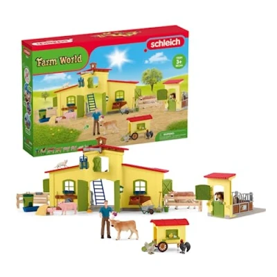 Image of schleich 72224 Large Farm with Pony Box and Chicken Coop, World toys for children from 3 years