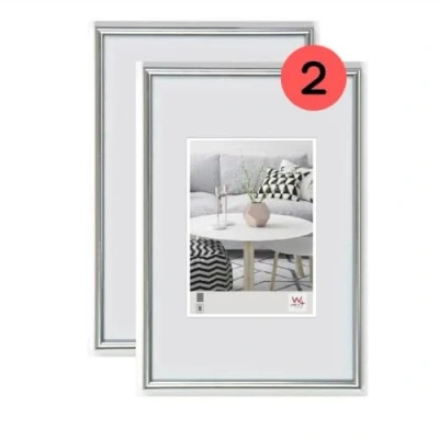 Image of walther Design Picture Frame Silver 20 x 30 cm Twin Pack, Galeria Plastic KS030HD