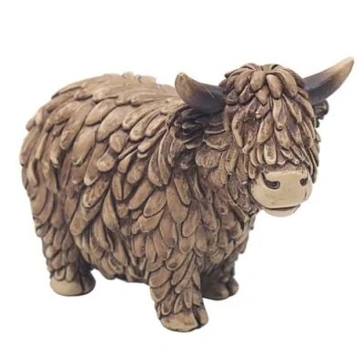 Image of Lesser &amp; Pavey Hughie Highland Cow Ornaments For Gift Lovely Gifts Home and Office Decoration From The Leonardo Collection Animal Range LP72933