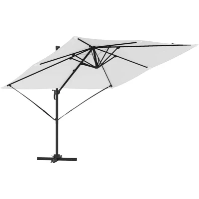 Image of vidaXL Patio Umbrella Sand Polyester canopy 3m Adjustable Armrests