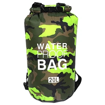 Image of Siepificius Dry Bag Surfing Waterproof Sack Leakproof Outdoor Rafting Boating Floating Green 20L